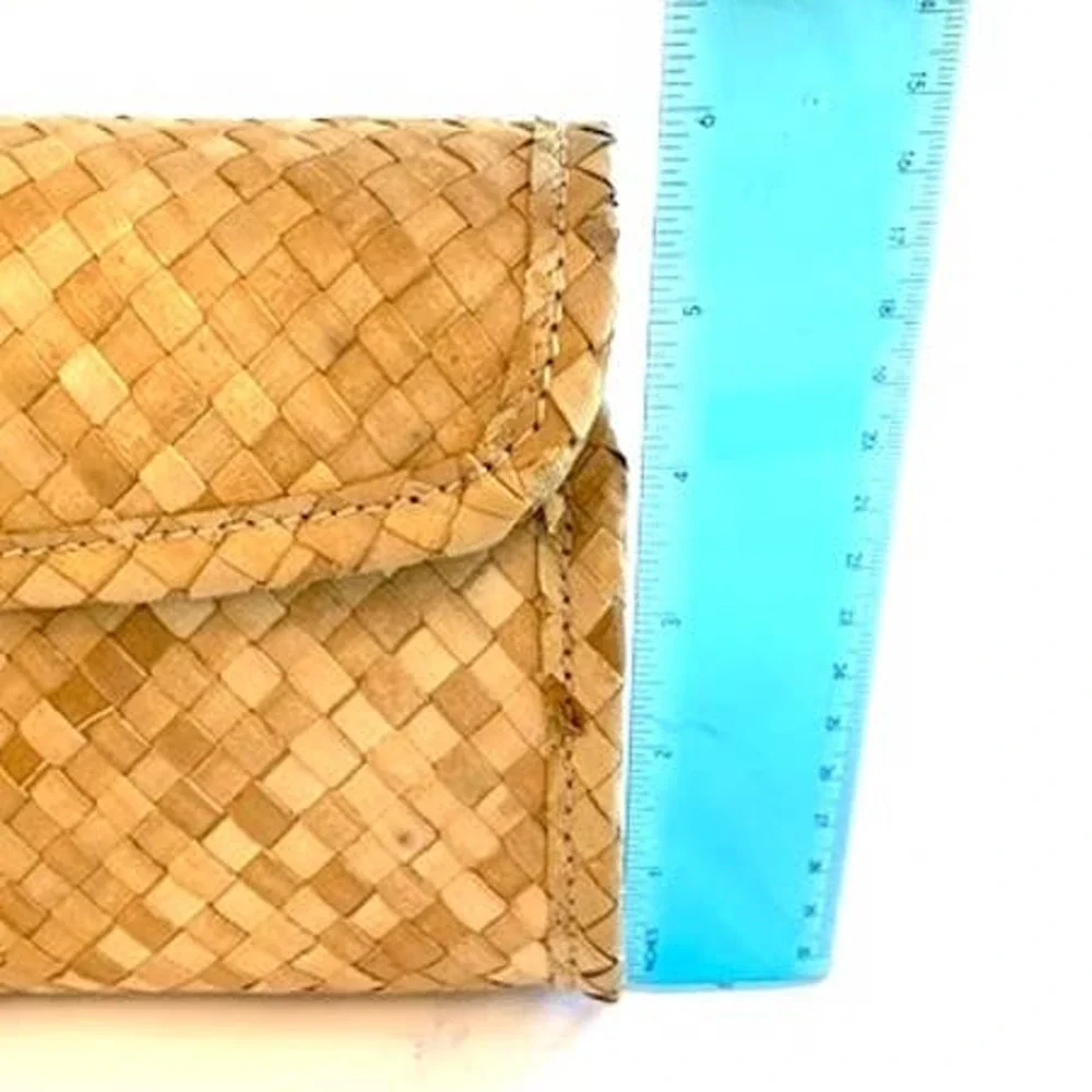 Kate Spade Wine / Picnic Basket shoulder bag Straw Wicker Rattan Pink trim - Picture 9 of 10